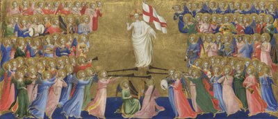 Christ glorifié dans la cour du ciel Panneau du retable de San Domenico de Fiesole, vers 1423-1424 - Fra Giovanni Angelico da Fiesole