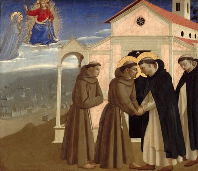 Rencontre de Saint François et Saint Dominique Scènes de la vie de Saint François d