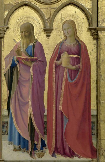 Saints Matthieu et Marie-Madeleine. Polyptyque de Cortona - Fra Giovanni Angelico da Fiesole