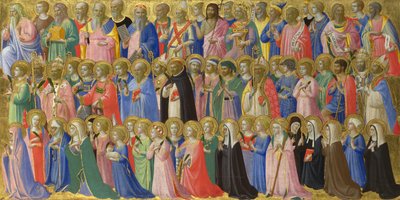 Les précurseurs du Christ avec des saints et des martyrs, panneau du retable de San Domenico de Fiesole, vers 1423-1424 - Fra Giovanni Angelico da Fiesole