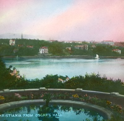 Vue depuis Oscarshall, Christiania, Oslo, Norvège, fin 19ème-début 20ème siècle - Fradelle and Young