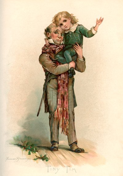 Bob Cratchit portant Tiny Tim - Frances Brundage