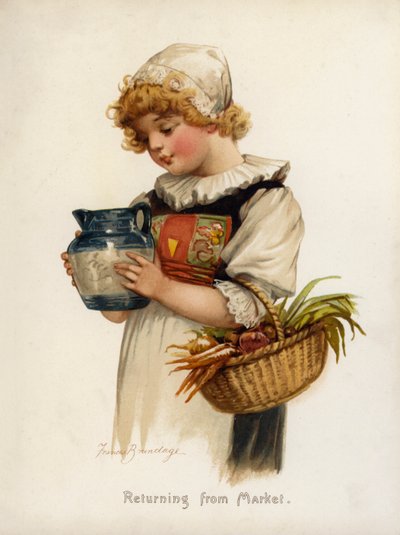 Filles : Retour du marché - Frances Brundage