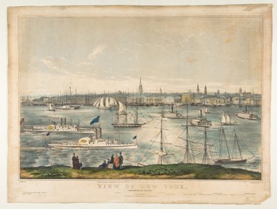 Vue de New York depuis Brooklyn Heights, 1849 - Frances Flora Bond Palmer