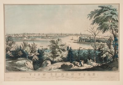 Vue de New York depuis Weehawken-North River - Frances Flora Bond Palmer