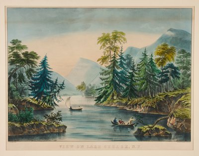 Vue sur le lac George, NY - Frances Flora Bond Palmer