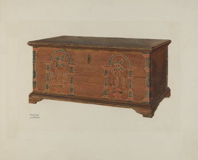Coffre de dot allemand de Pennsylvanie - Frances Lichten