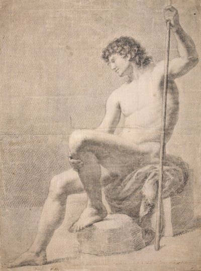 Nu masculin assis - Francesc Agustín