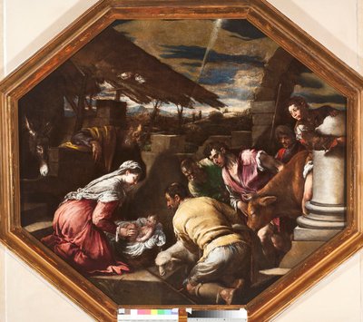 Adoration des bergers Peinture de Francesco da Ponte dit Francesco Bassano, Gênes, Musei di Strada Nuova - Francesco Bassano
