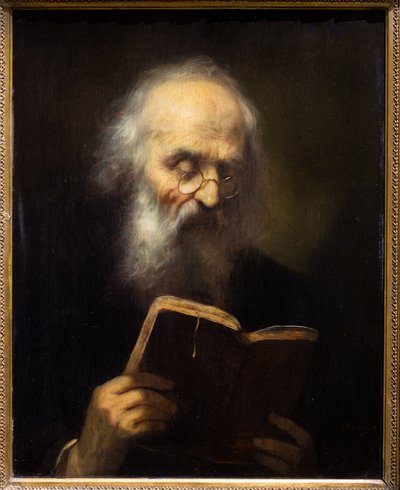 Lire avec des bésicles - Francesco (1611 69) Giovani