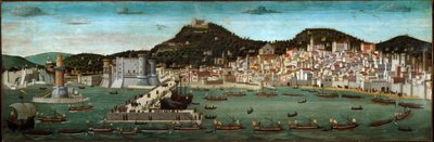 Tavola Strozzi : le retour de la flotte aragonaise victorieuse à la bataille d