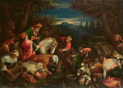 Jacob et Laban au puits, 1590 - Francesco Bassano