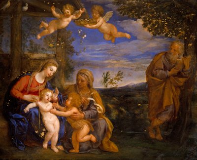 Sainte Famille avec Sainte Élisabeth et Saint Jean - Francesco Albani