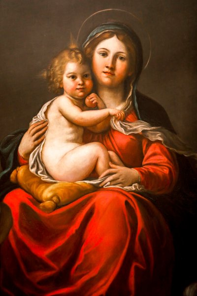 Madone et enfant avec des anges (détail) 17ème siècle - Francesco Albani