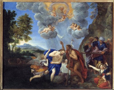 Le baptême du Christ. Peinture par Francesco Albani dit l