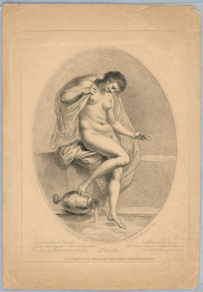 Une naïade (femme entrant dans un bain) - Francesco Bartolozzi