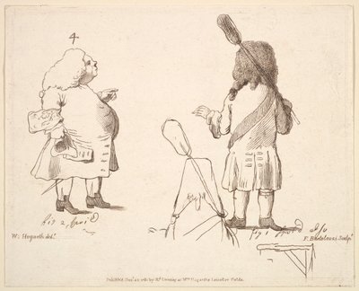 Caricatures de Lord Melcombe et Lord Winchelsea - Francesco Bartolozzi