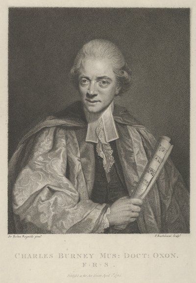 Charles Burney, 1er avril 1784 - Francesco Bartolozzi