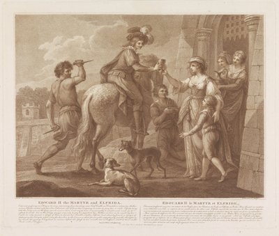 Édouard II le Martyr et Elfrida - Francesco Bartolozzi