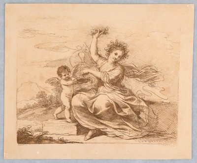 Flore, avec un Cupidon - Francesco Bartolozzi