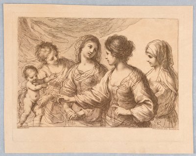 Quatre femmes avec un garçon - Francesco Bartolozzi