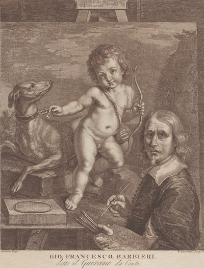 Autoportrait de Guercino - Francesco Bartolozzi