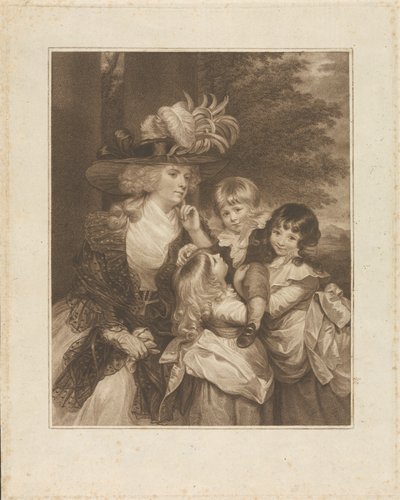 Lady Smith et ses enfants : George Henry, Louisa et Charlotte - Francesco Bartolozzi