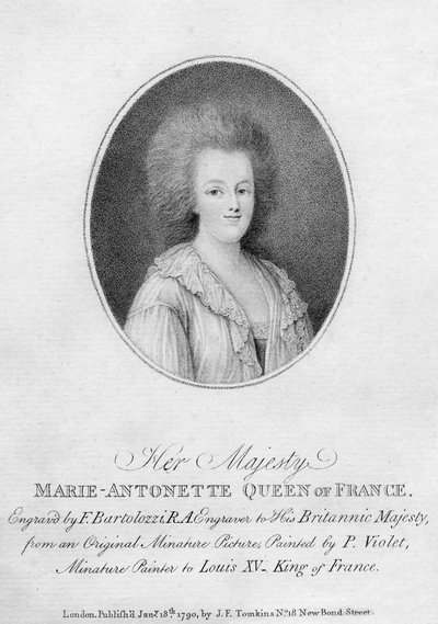 Marie-Antoinette, reine consort de Louis XVI de France - Francesco Bartolozzi