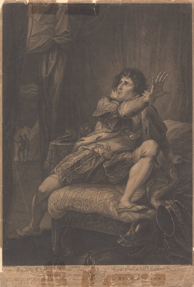 M. Kemble dans le rôle du roi Richard III - "Richard III," Acte V, Scène V - Francesco Bartolozzi