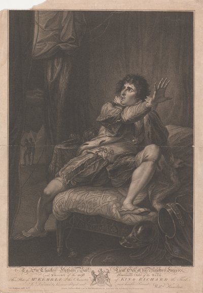 M. Kemble dans le Rôle de Richard III - "Richard III," Acte V, Scène V - Francesco Bartolozzi
