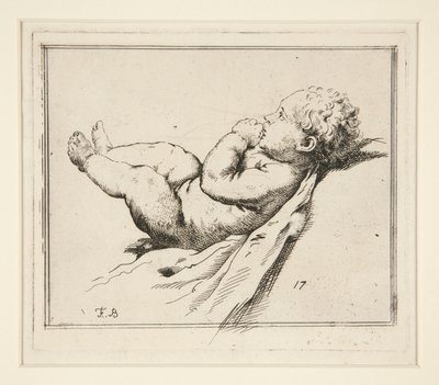 Nourrisson nu - Francesco Bartolozzi