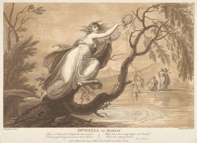 Ophélie, voir Hamlet, acte 4, scène VII - Francesco Bartolozzi