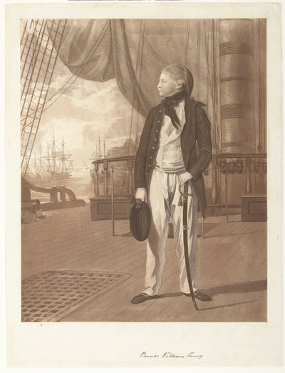 Portrait du Prince William Henry à bord d