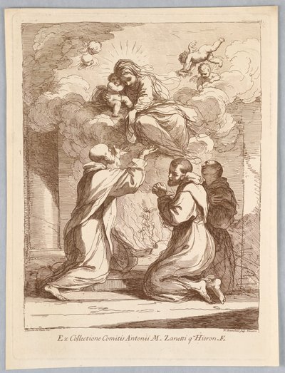 Trois saints, la Vierge et l