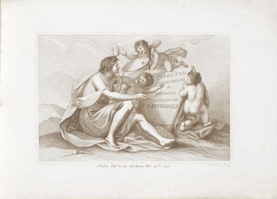 Page de titre avec personnification de la peinture - Francesco Bartolozzi