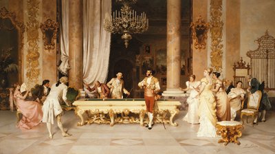 Une partie de billard - Francesco Beda