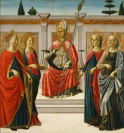 Saint-Nicolas et Sainte-Catherine, Sainte-Lucie, Sainte-Marguerite et Sainte-Apollonie. - Francesco Botticini