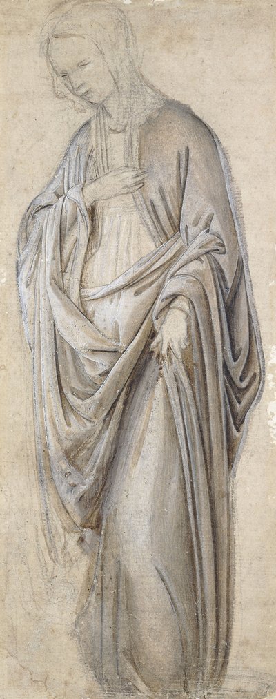Étude de draperie pour une Vierge annonciatrice - Francesco Botticini