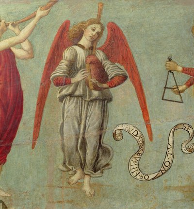 Ange jouant de la cornemuse (détail) - Francesco Botticini