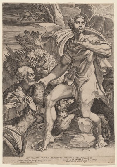 Saint Roch avec un donateur - Francesco Brizio, after Parmigianino