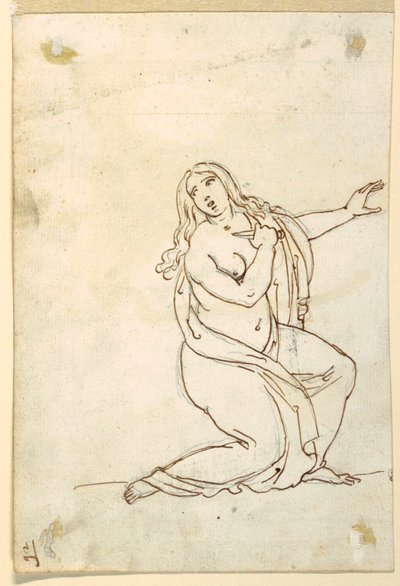 Lucrèce ou Tarquinia se poignardant - Francesco Coghetti