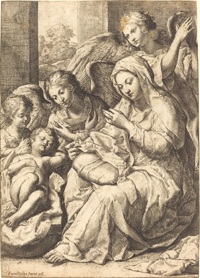 La Vierge et les Anges Veillant sur l