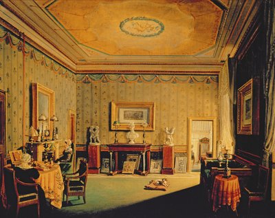 Salon dans la maison Barbierrini, années 1830-40 - Francesco Diofebi