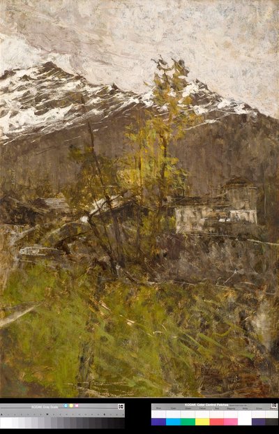 La première neige, paysage par Francesco Filippini (1853-1895) 1889 Collection Privée - Francesco Filippini