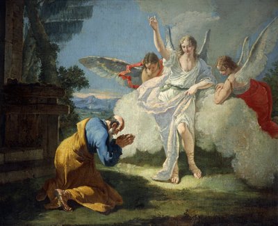Abraham visité par des anges - Francesco Fontebasso
