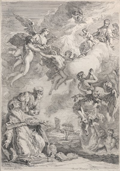 Le Pape Saint Grégoire I Libère les Âmes du Purgatoire par ses Prières - Francesco Fontebasso