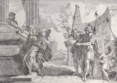 Le sacrifice de Polyxène, des Bacchanales et Histoires, 1744 - Francesco Fontebasso