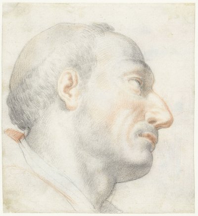 La tête de San Carlo Borromeo - Francesco Furini (attributed to)