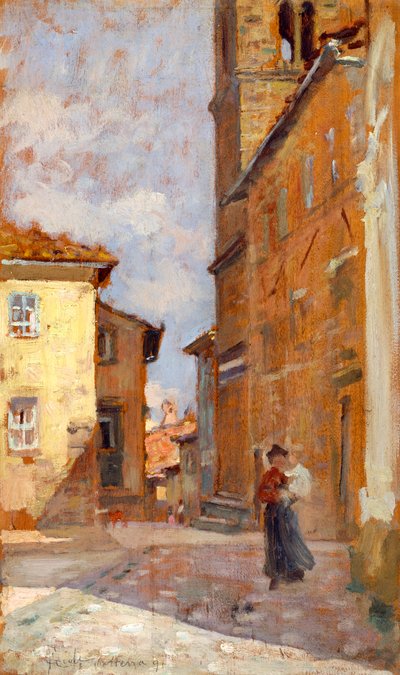 Dans la rue à Volterra - Francesco Gioli