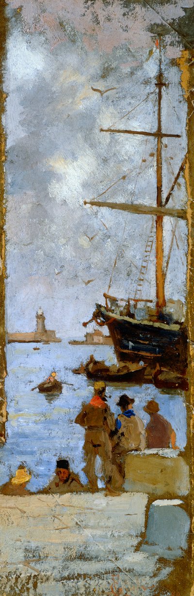 Vue du port de Livourne - Francesco Gioli